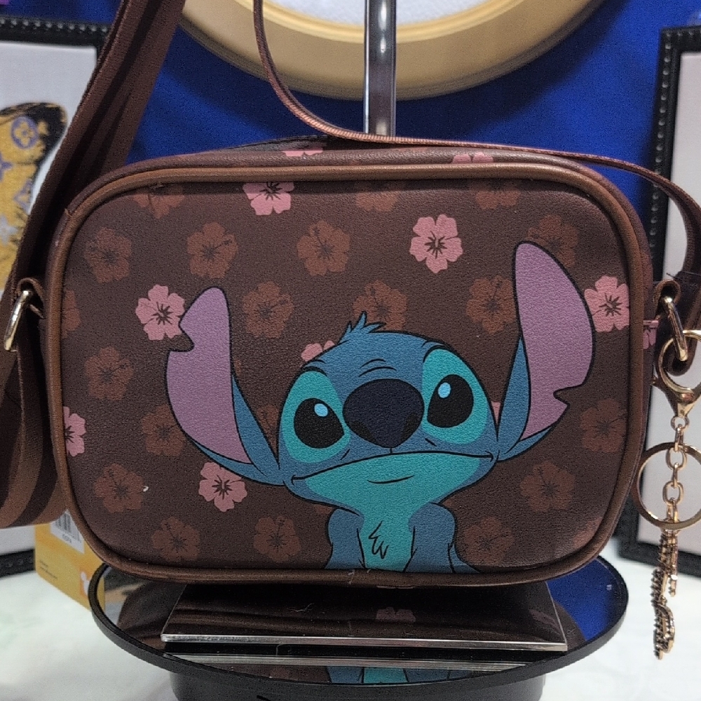 Disney STITCH Crossbody Bag With Added Bag Charm - NEW 🔥